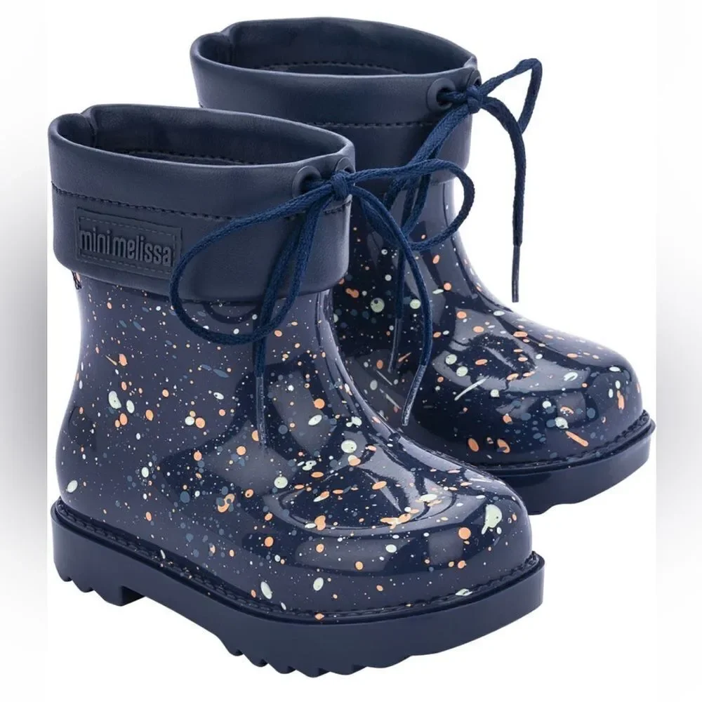 Mini Melissa Kids  water resistant  rain comfy boot size 2 NIB
